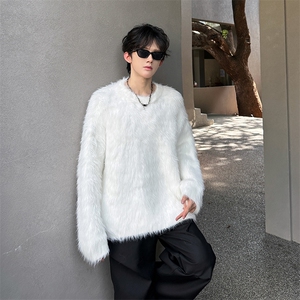秋冬新款男士针织衫圆领男士马海毛毛衣男 A071-6608-P55图片