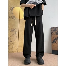2024春夏男新款青少年时尚冰丝水洗皱休闲裤DH959P32，男装休闲裤，星座1116-2