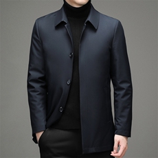 新款冬装可卸内胆羽绒服中长款休闲中年爸爸装外套ZL32133-P195，男装羽绒服，电商B212（原钱塘6029）