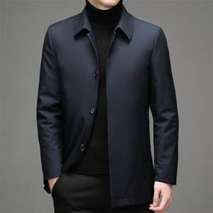 新款冬装可卸内胆羽绒服中长款休闲中年爸爸装外套ZL32133-P195图片