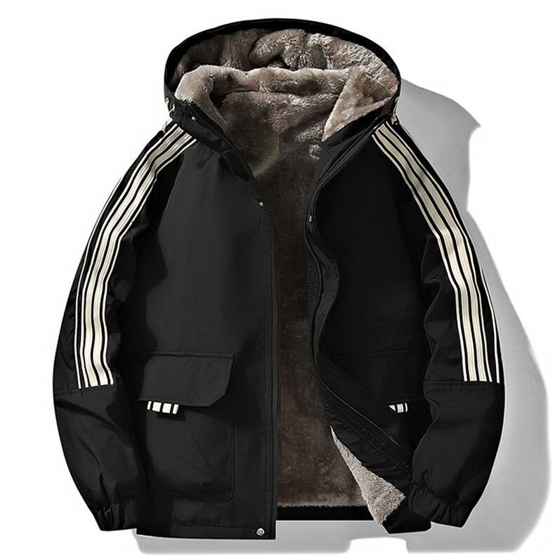 棉服夹克秋冬新款三条杠棉衣立领保暖加厚外套A436-5801-P90,男装夹克,电商A436
