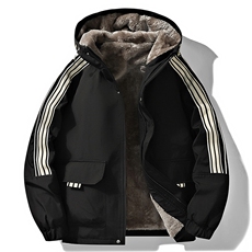 棉服夹克秋冬新款三条杠棉衣立领保暖加厚外套A436-5801-P90，男装夹克，电商A436