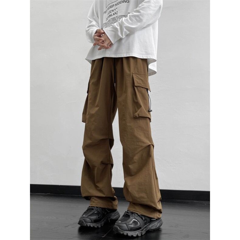 秋款伞兵机能美式工装裤子男男生直筒休闲冲锋长裤K210-特批-35，男装工装外套，星座718-1