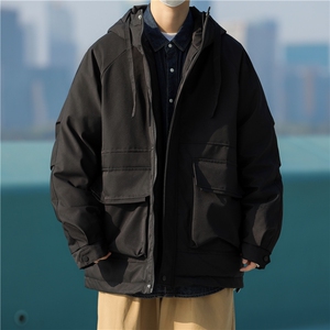 DMY18-P80连帽夹克冬季2025新款三防夹棉上衣男士外套潮牌冲锋衣