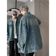 男秋季款满天星牛仔夹克宽松型外套JA26-P105，男装夹克，星座208-5