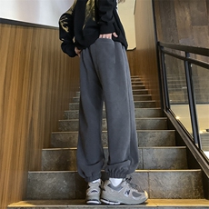 灯芯绒羊羔毛束脚裤深度库存XZ604-KG54-P65控78，男装休闲裤，星座604