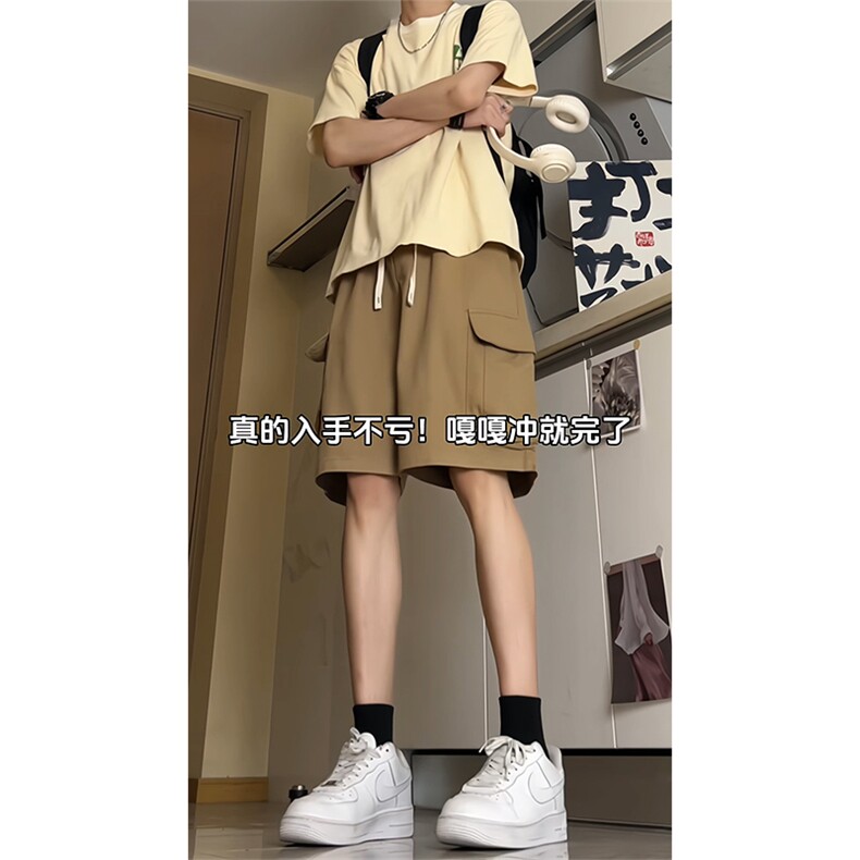 现货供视频 纯棉水洗刺绣工装短裤 A405特P40图片