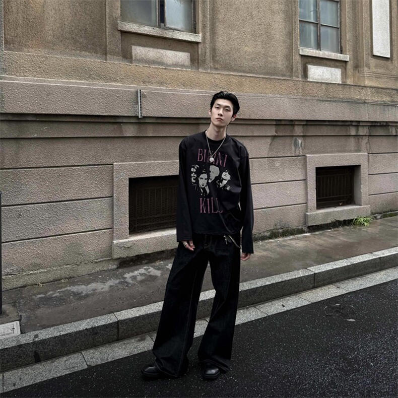 欧美男头印花长袖T恤衫D328-CX7705-P29,男装T恤,电商D328