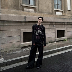 欧美男头印花长袖T恤衫D328-CX7705-P29，男装T恤，电商D328