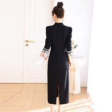 新中式G风改良旗袍套装女2026年春秋新款高级感禅意连衣裙两件套，女装套装/套裙，奕薇雅