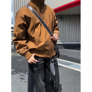 美式短款飞行夹克潮牌cleanfit痞帅高级感立领外套504-W36-特P68图片