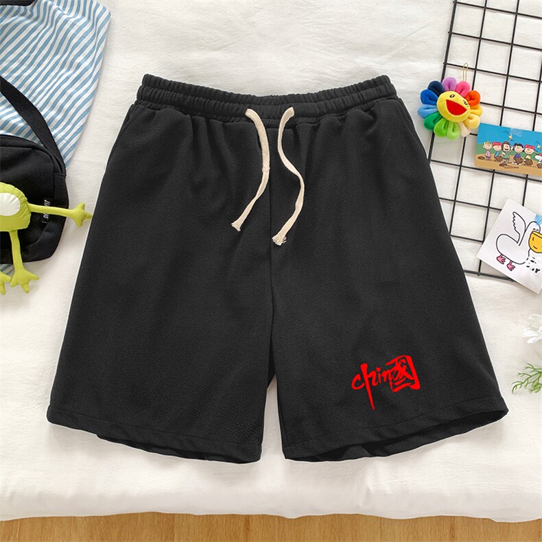 MK37276-P15冰丝短裤男士大码宽松休闲五分裤男运动中裤，男装休闲裤，电商A040