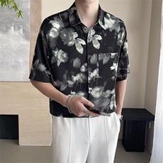 轻熟风~夏季冰丝垂感中袖衬衫C305/P40，男装衬衫，电商B331