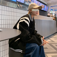 棒球服夹克男韩版潮流休闲外套ins春秋季黑白运动衣服W1627-P50，男装夹克，星座512-2