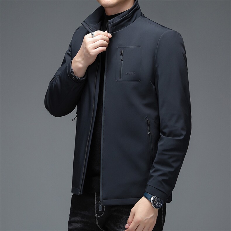 2023新款冬季羽绒服中年男装可脱卸帽休闲爸爸装上衣厚款保暖外套,男装羽绒服,电商B212（原钱塘6029）