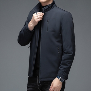 2023新款冬季羽绒服中年男装可脱卸帽休闲爸爸装上衣厚款保暖外套图片