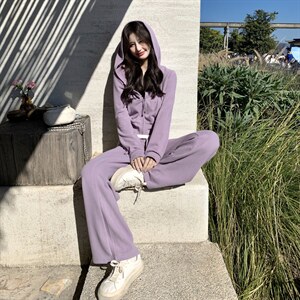 【新款】紫色休闲运动套装2D145-C603-P175-控288图片