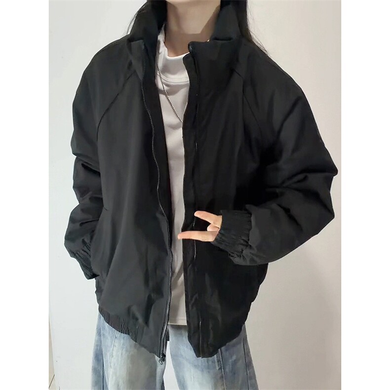 现货美式高街休闲夹克冬季三防立领纯色户外工装加厚棉服外套,男装夹克,电商A486