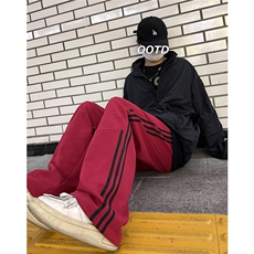 美式三条杠伞兵裤~运动卫裤休闲裤男女XZ502-K695-P55控78，男装休闲裤，星座502
