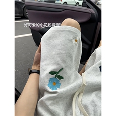 B221美式ins高街刺绣小花休闲短裤五分裤LK25544-特P25控58.8，男装休闲裤，电商B221
