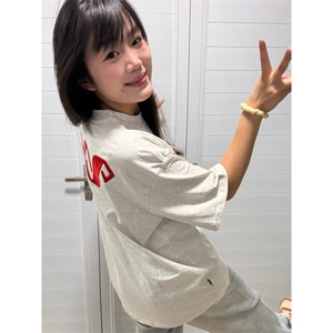 H0963-P35原版全刺绣内里铺布220克包边拉肩休闲短袖T恤图片