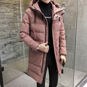 2021新款棉衣男中长款加厚冬季外套男士帅气羽绒棉衣服DS271T图片