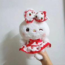 草莓裙兔抓机娃娃婚庆活动抛洒公仔娃娃机娃娃毛绒（十个起售）