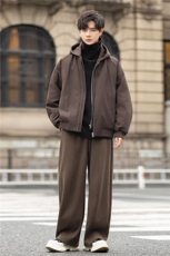 设计分割羽绒服夹克男2025冬装连帽羽绒外套拉链8123-P415控798，男装夹克，电商A355（原A415）