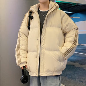 港风潮牌新款织带连帽可拆卸棉服潮流保暖棉衣M088-P85控129图片