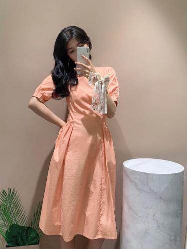 [现货]夏季新款纯棉显腰身长裙，女装，嘉乐馨秀(4F)