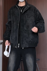 PY2615/P85春装新款现货短款立领皮夹克男雾面皮衣宽松潮外套，男装夹克，电商A141