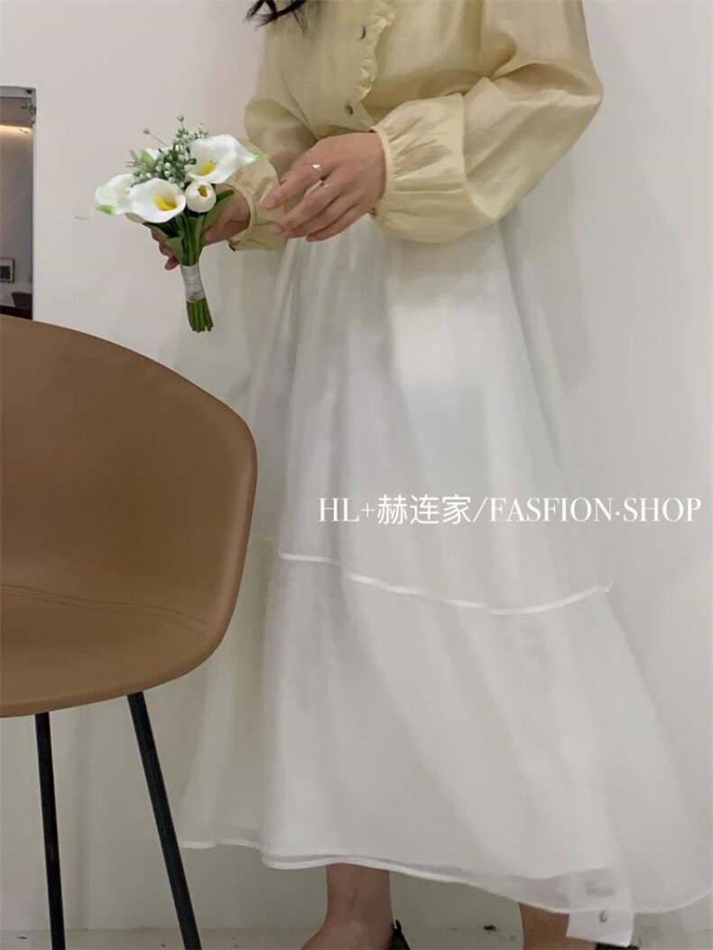 2022夏季新款欧根纱半身裙，女装半身裙，HL+