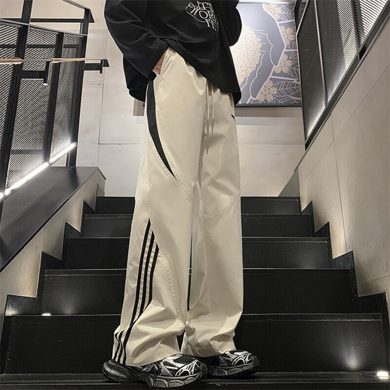 新款字母刺绣拼接织带防水冲锋裤XZ604-KG93-特P40控78,男装休闲裤,星座604