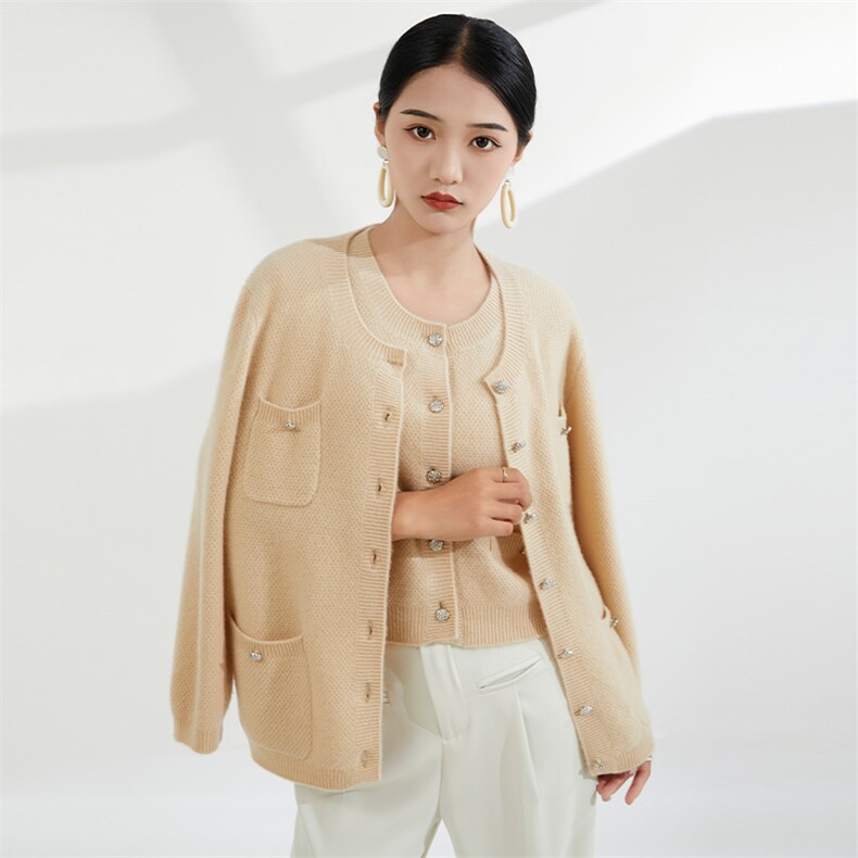 秋冬新款女气质时尚圆领显瘦百搭潮流套头羊绒衫，女装羊绒衫，恒爱羊绒