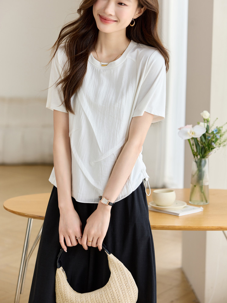冰丝棉麻阔腿裤裙两件套2025夏季新款女装宽松洋气减龄十三行套装,女装套装/套裙,素月