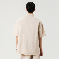 夏季纯色翻领polo衫短袖男美式休闲宽松简约t恤A406T6067特P35，男装T恤，星座309（原A406）