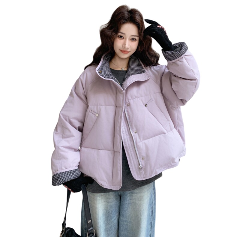 2025新款白鸭绒羽绒服女冬季巨好看的小个子加厚版型好面包服短款,女装羽绒服,2C177