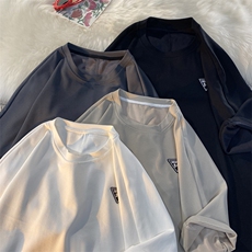 青少年运动款冰丝套装舒适超薄休闲百搭抗皱速干TZ12-特批70，男装休闲套装，星座718