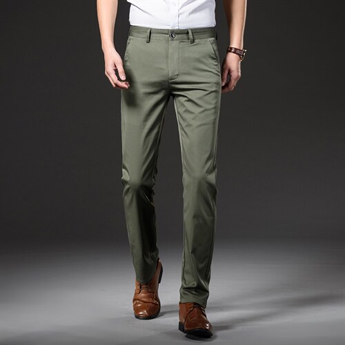 DKH8025B男式2023年夏秋新款缎纹面弹力高腰宽松西裤休闲裤P65,男装休闲裤,电商B360