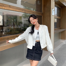 小个子短外套女春秋2024新款时尚拉链气质显瘦百搭长袖夹克上衣，女装短外套，MQ