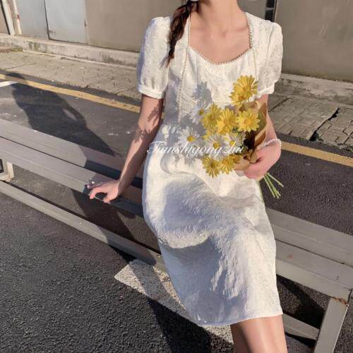 提花订珠韩版连衣裙，女装连衣裙，天使公主