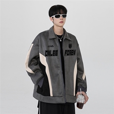 2026春季新款鹿皮绒夹克衫外套男翻领潮流夹克上衣外套jk308-p68，男装夹克，电商C307