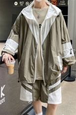 夏季防晒服套装运动风拼色时尚防晒衣夹克衫男XZ514-2-1609-P98，男装防晒衣，星座514-2(原B239)