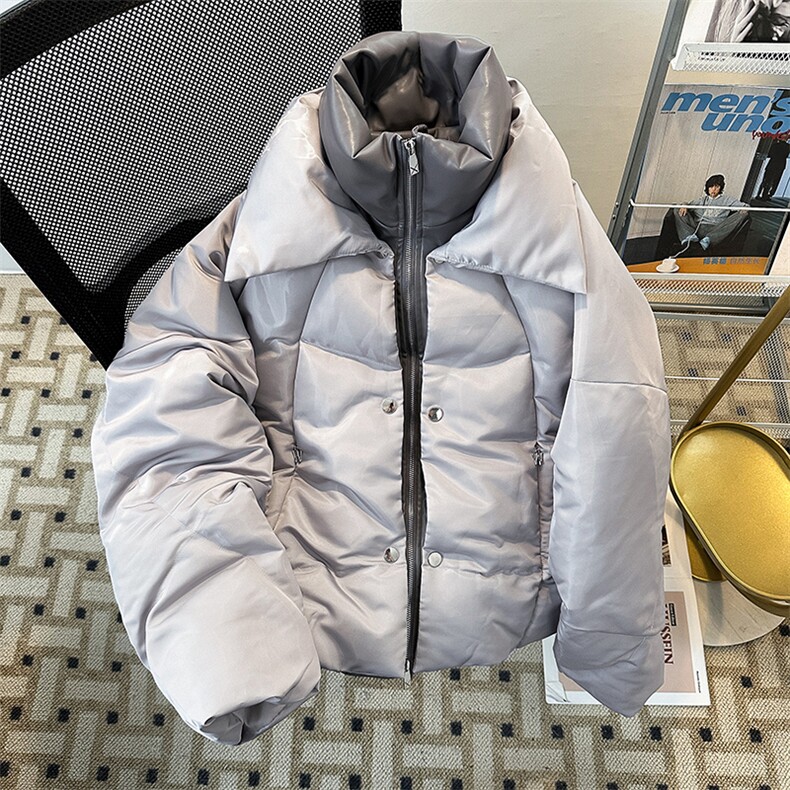 小众结构拼接双层设计感棉服外套金属纽扣假两件棉衣MY0832-P110,男装棉衣,星座308B-1
