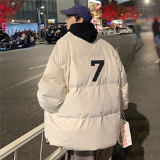 港风秋冬新款保暖立领宽松棉服外套男MY62051P95控118，男装棉衣，电商A268A