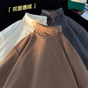 2024冬季新款港风摆拍大码德绒高领打底衫M-5XHT23702-特P20