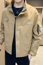 休闲纯色长袖上衣男贴标休闲百搭夹克DS-A329-FL2307-P95，男装夹克，电商A329