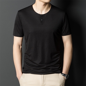 风纯棉T恤短袖男2023夏季棉麻潮流半袖圆领上衣服 BL8016-P60图片