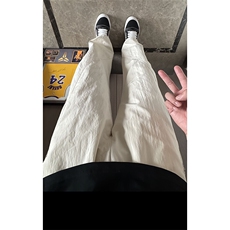 ！美式拼接宽松直筒弯刀裤，男装休闲裤，星座617C