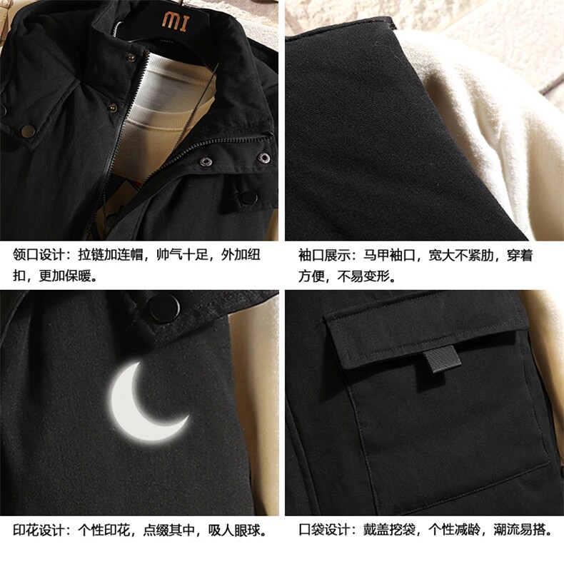 MJ47055-P80棉马甲男士大码加厚棉背心男坎肩男砖墙挂拍,男装背心/马甲,电商A040A